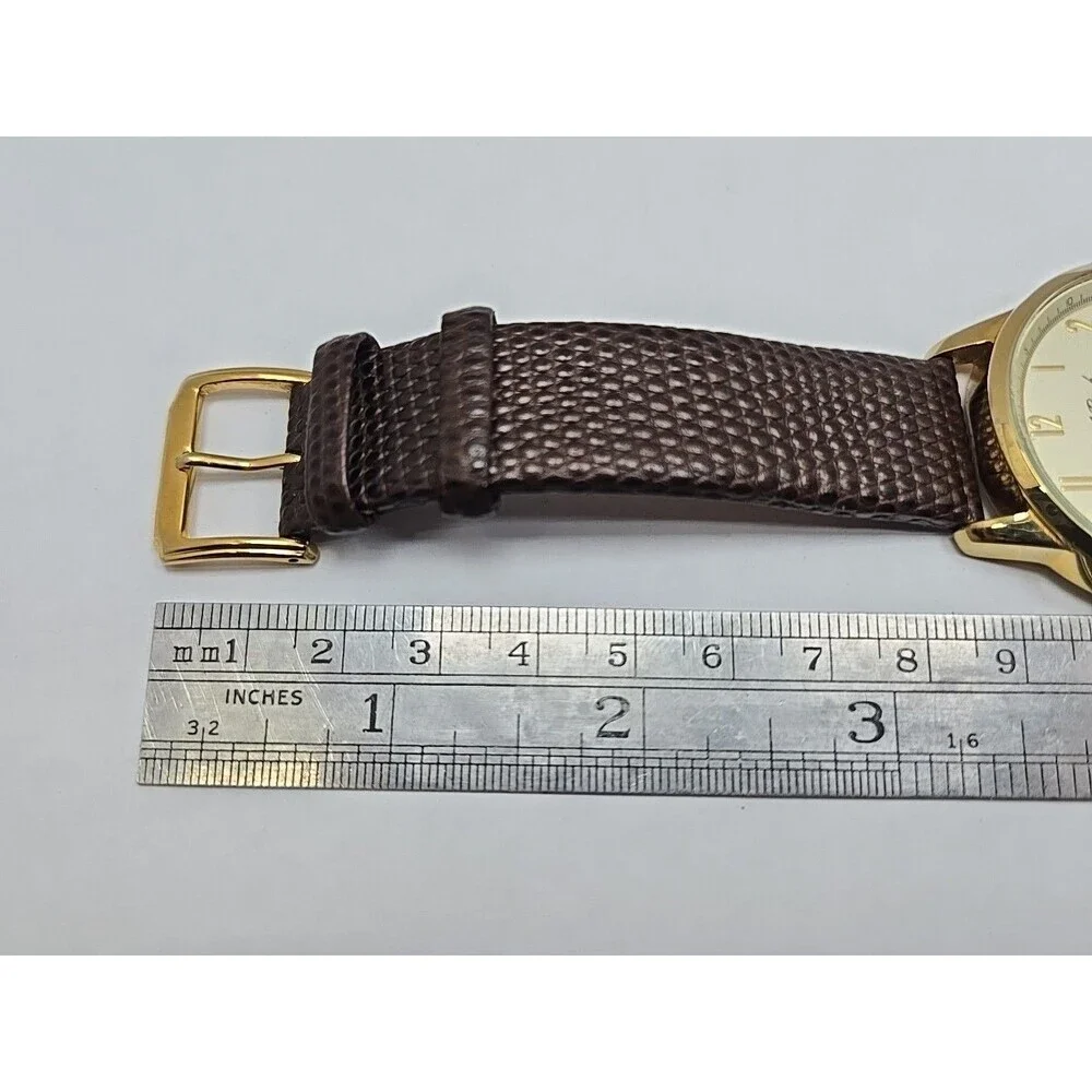 Jos A Bank Gold Dial Multifunction Mens Day Date 40mm Dress Watch New Battery